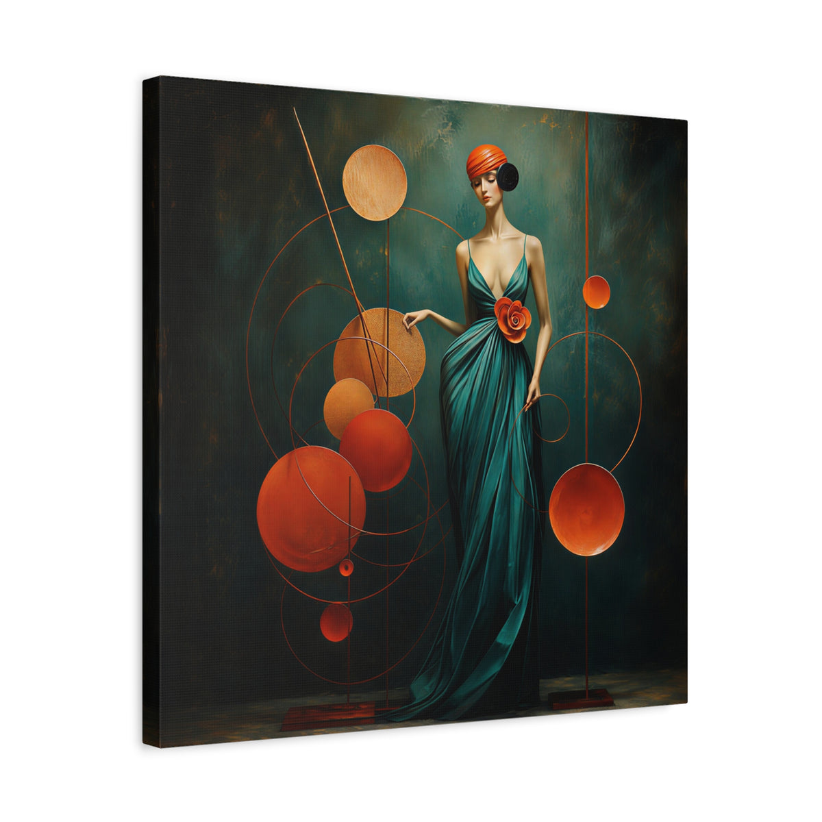 The Geometry of Grace — Art Deco Fashion Portrait Fine Art Print