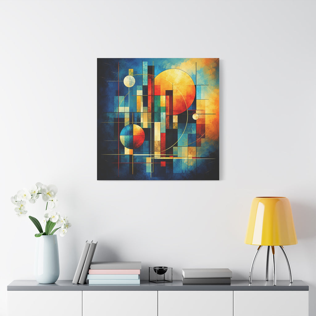 Solar Architecture — Modern Geometric Abstract Wall Art