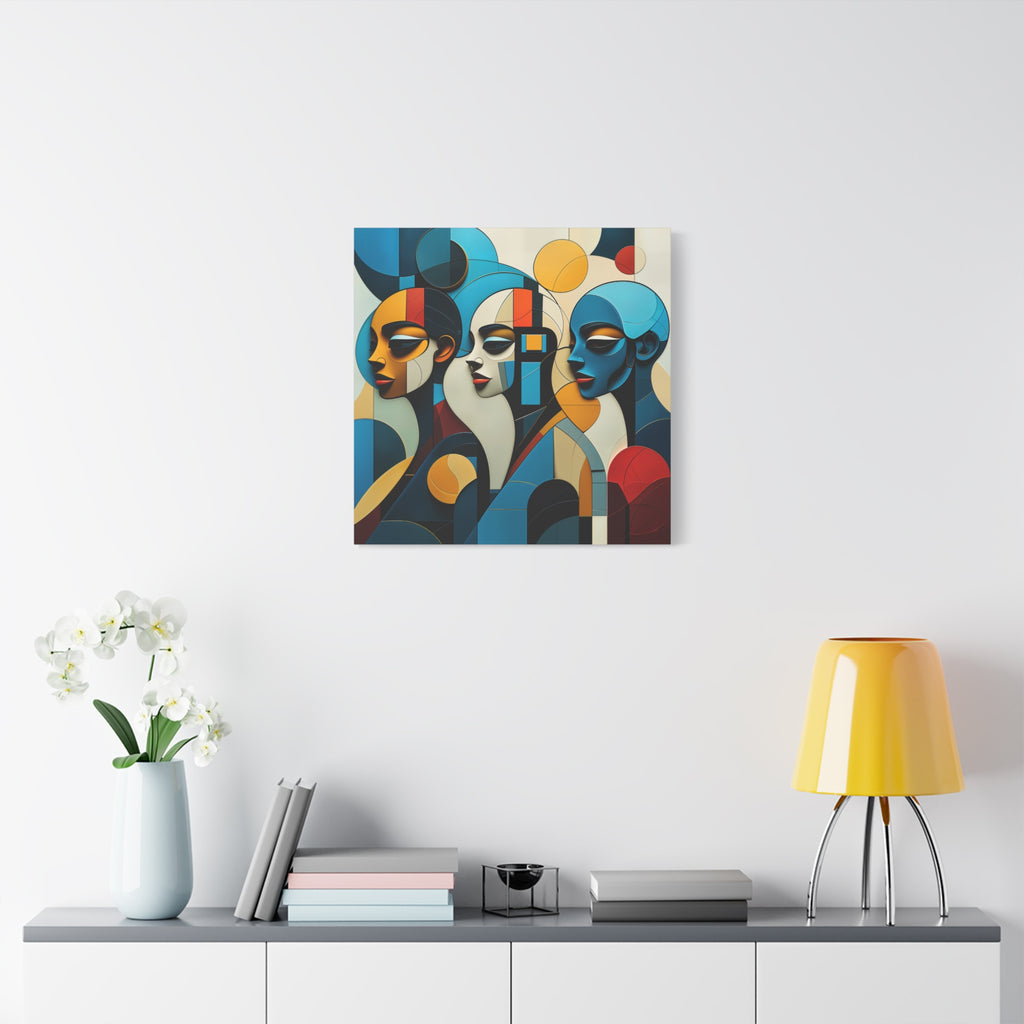 The Quiet Chorus – Modern Cubist Portrait Wall Art