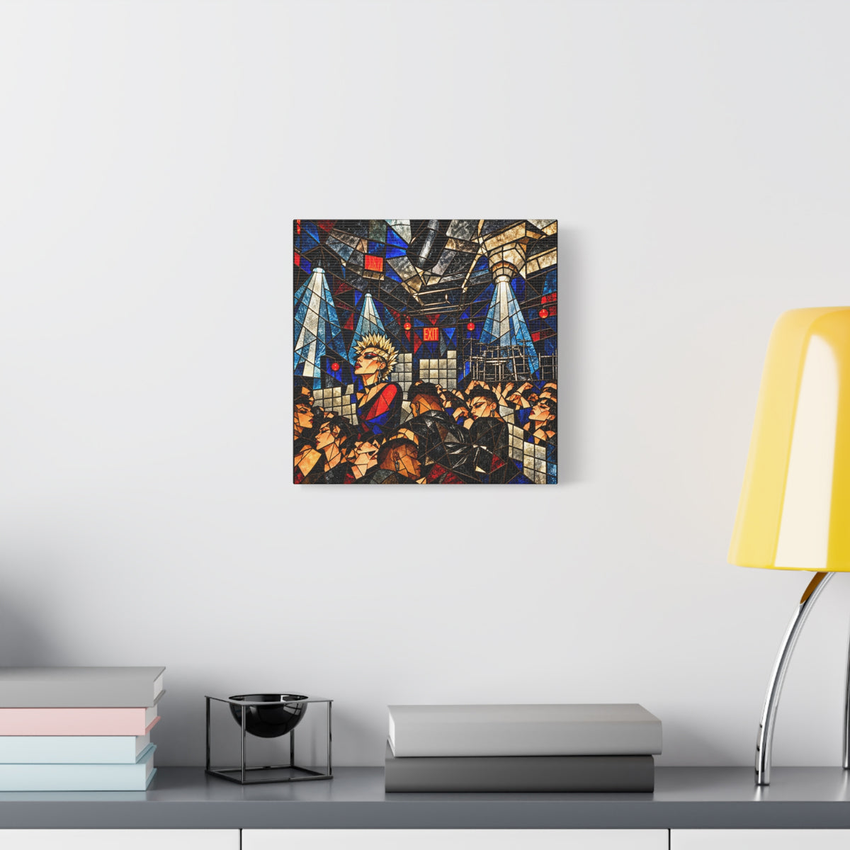 Feels Like #'s — Cubist Stained Glass Nightlife Fine Art Print