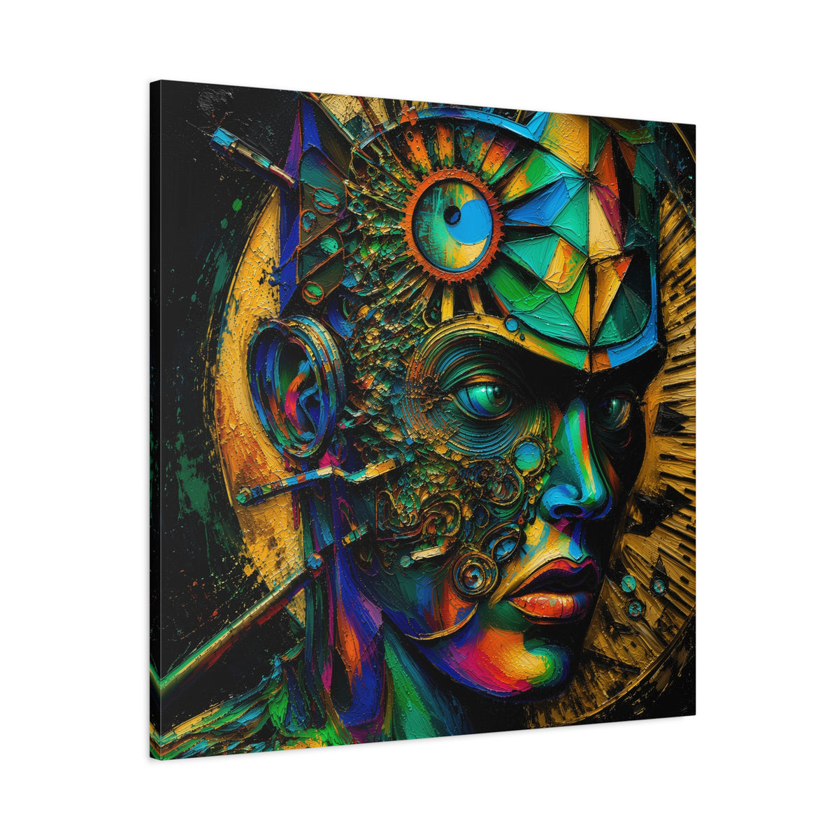 Vision Engine — Futuristic Abstract Portrait Fine Art Print