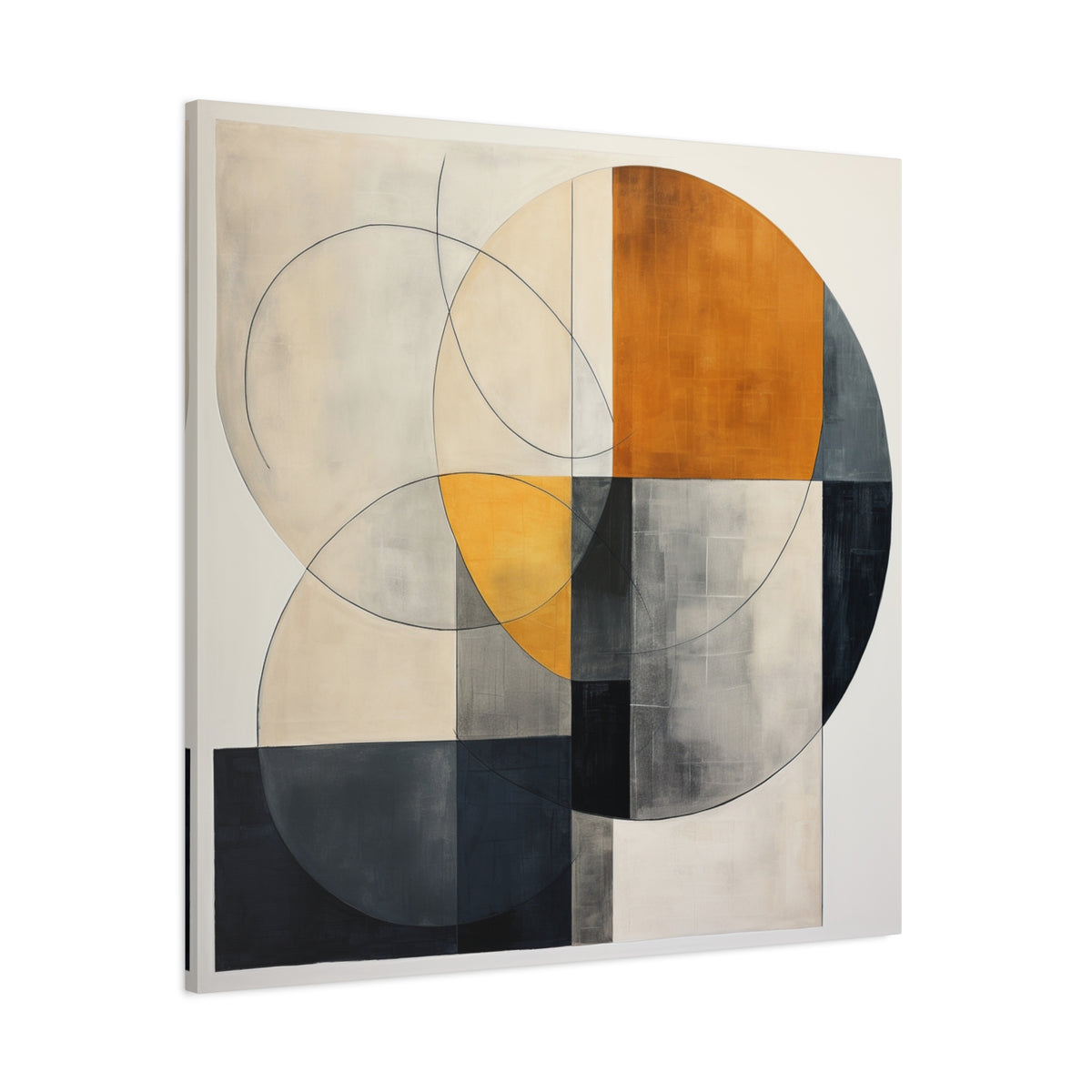 Circles in Conversation — Modern Geometric Abstract Wall Art