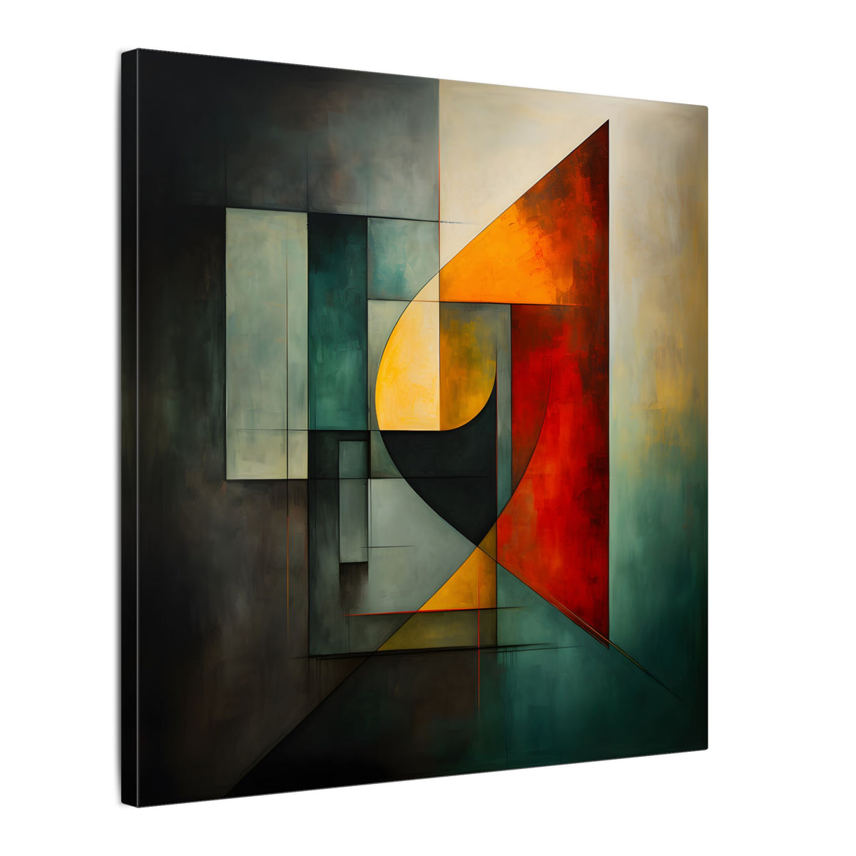 Ember Geometry – Modern Abstract Geometric Canvas Print