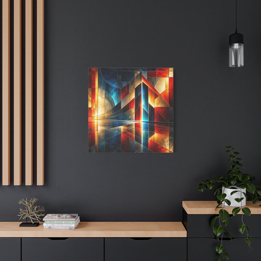Luminous Threshold — Architectural Geometric Abstract Fine Art Print