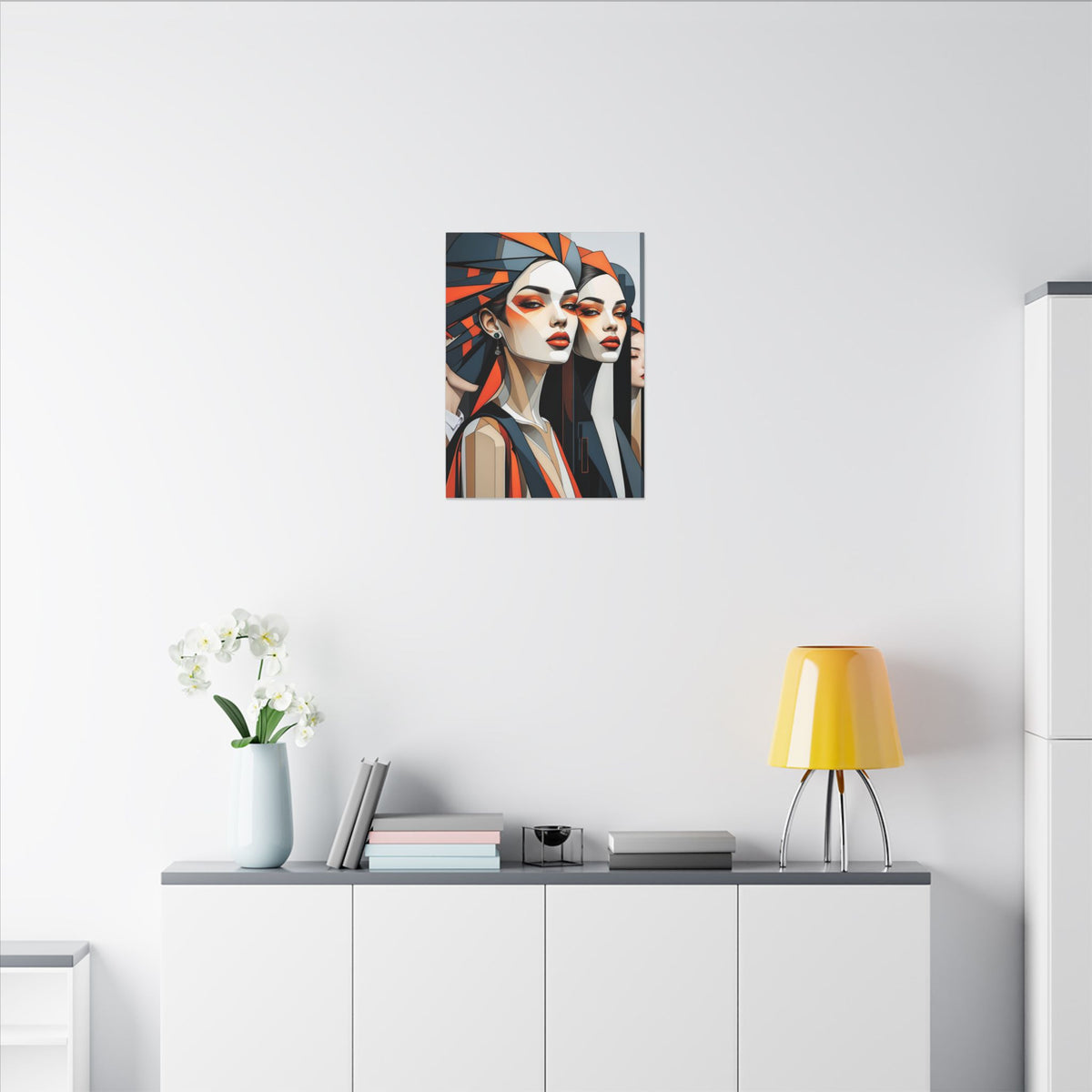 Second Impression – Geometric Fashion Portrait Canvas Print