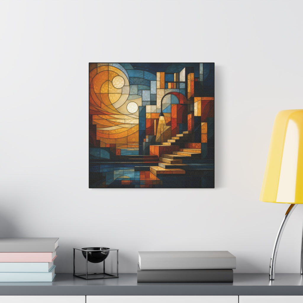 The Way Forward — Modern Architectural Stained Glass Abstract Wall Art