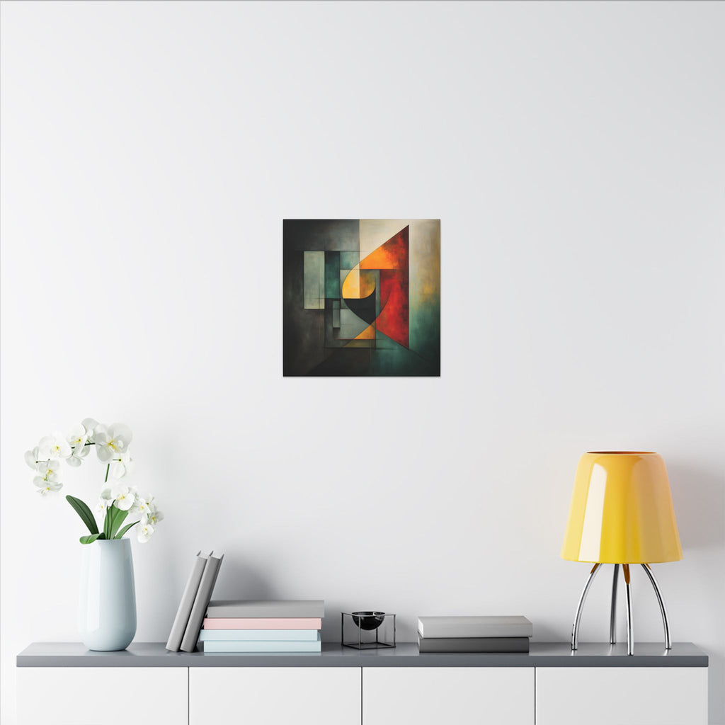 Ember Geometry – Modern Abstract Geometric Canvas Print
