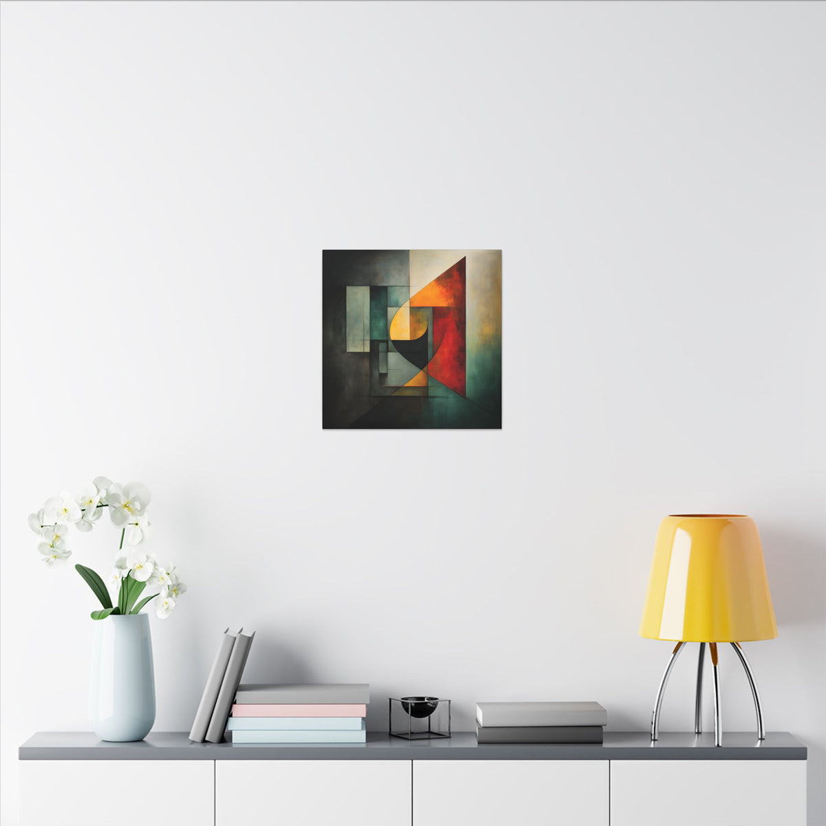 Ember Geometry – Modern Abstract Geometric Canvas Print