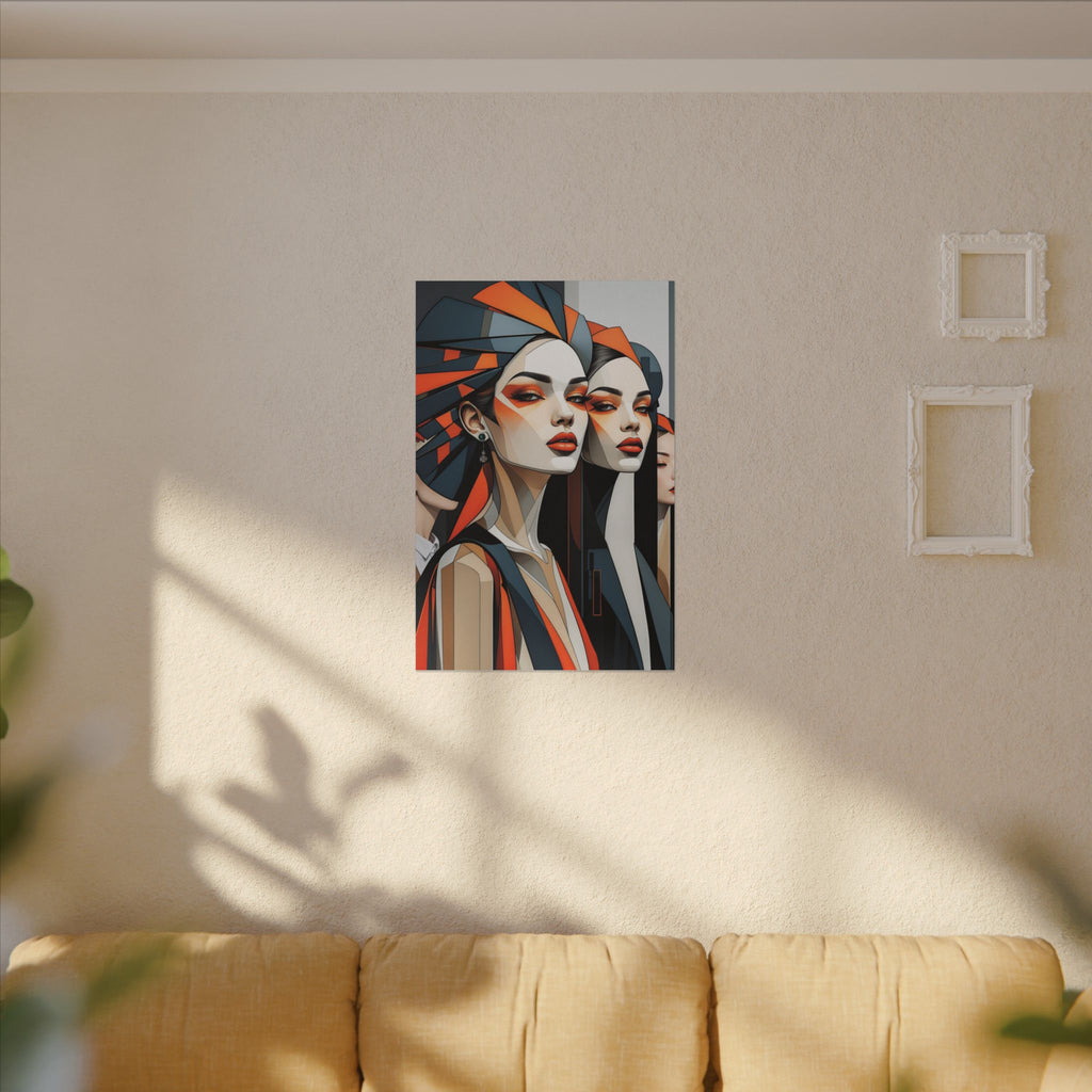 Second Impression – Geometric Fashion Portrait Canvas Print