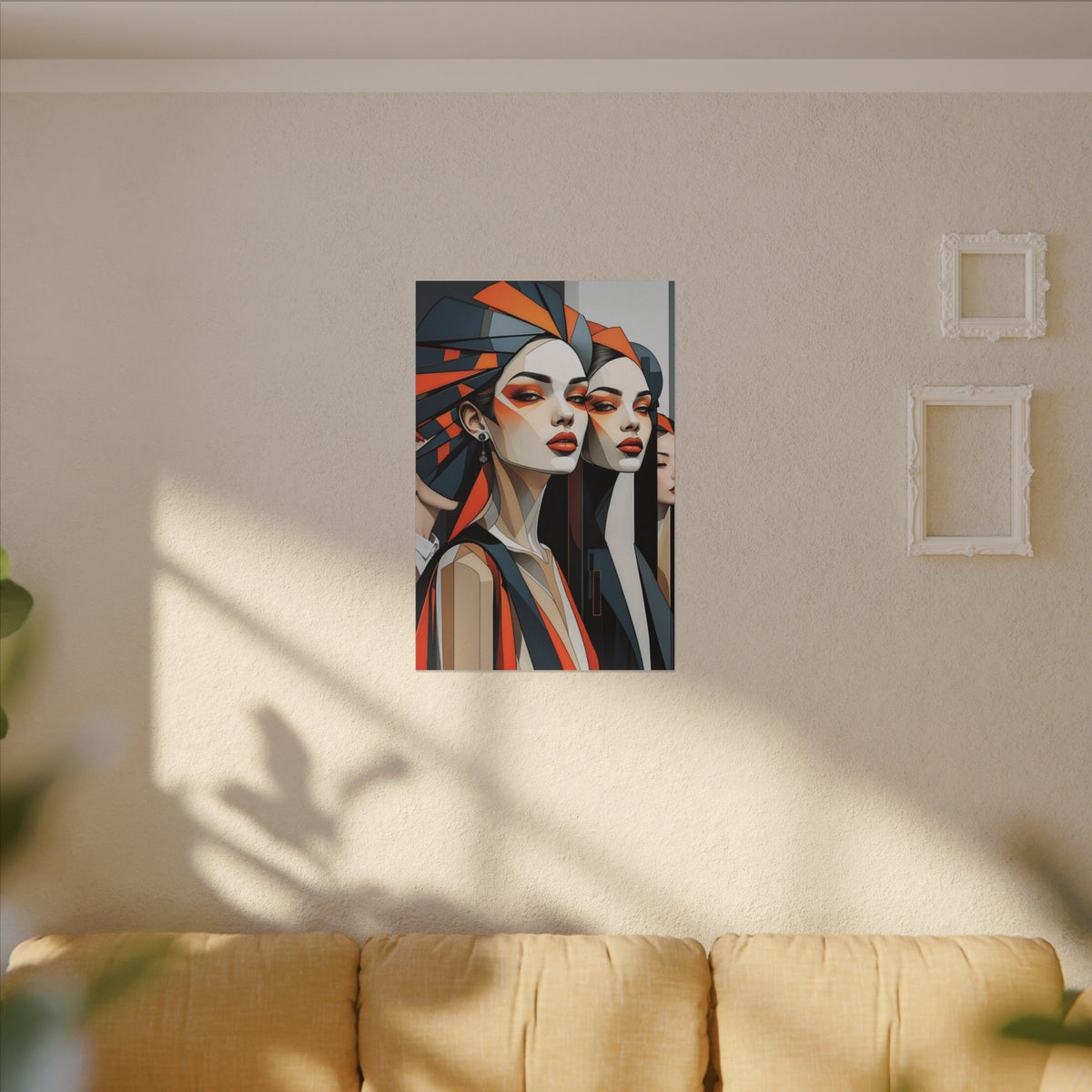 Second Impression – Geometric Fashion Portrait Canvas Print