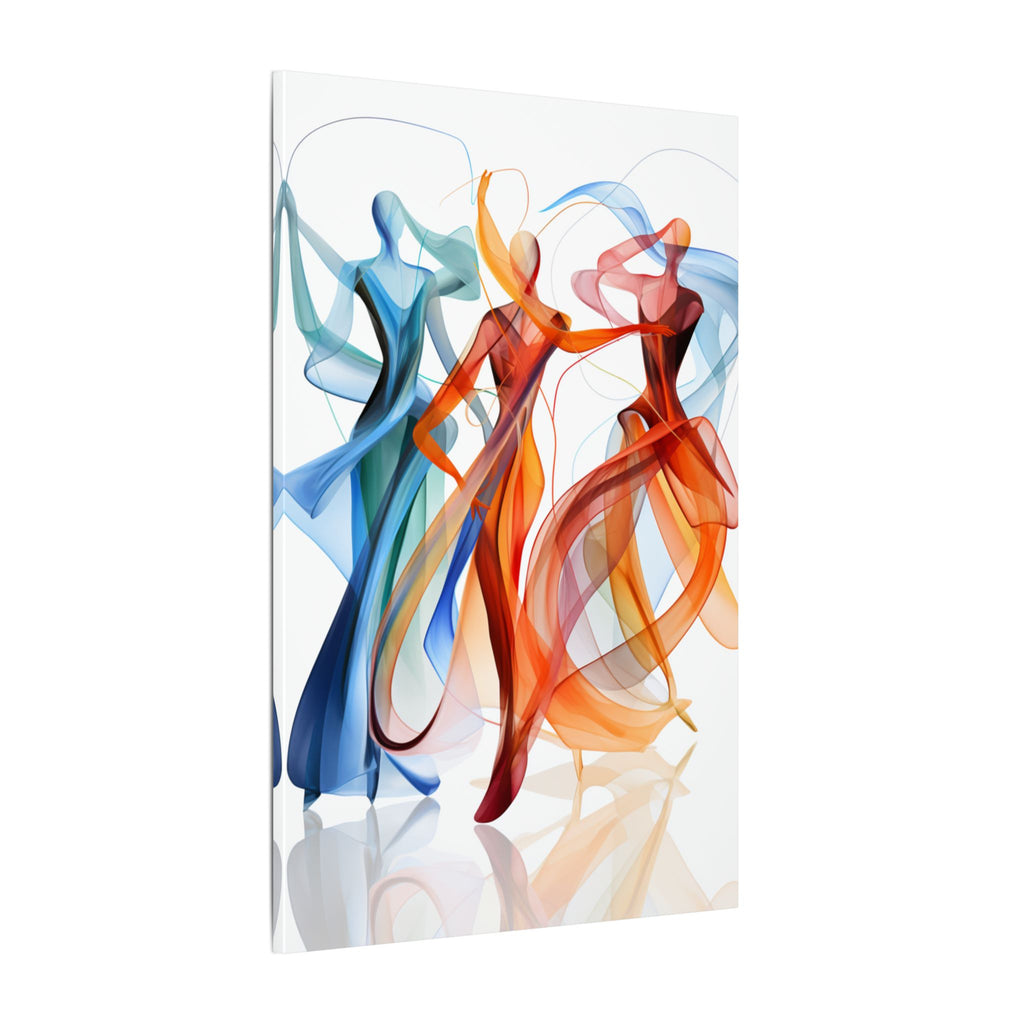 When Color Dances – Abstract Dancing Figures Canvas Print