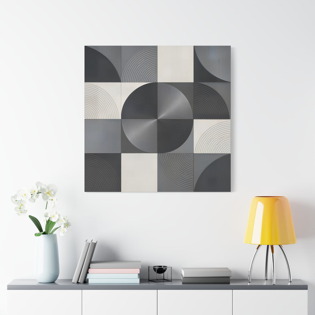 Concentric Balance — Minimalist Geometric Abstract Wall Art