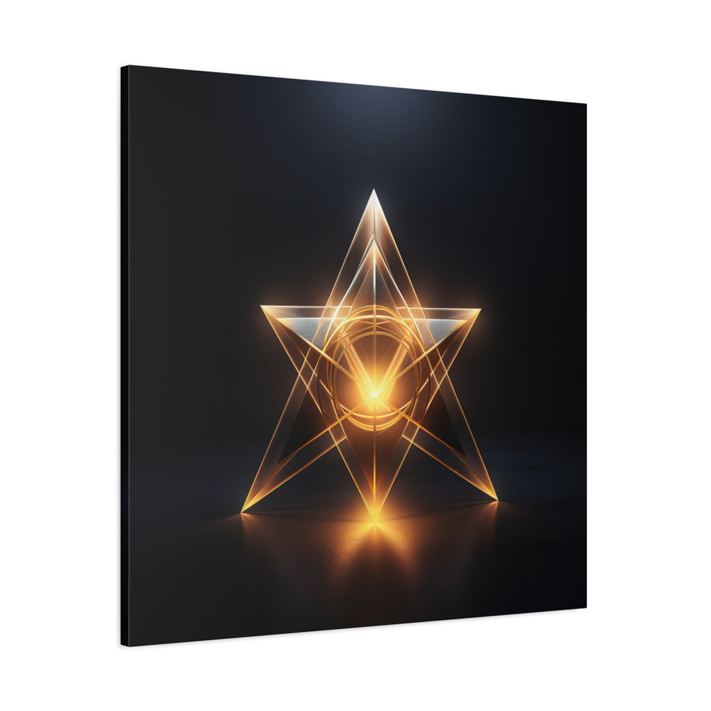 Star of Becoming — Futuristic Sacred Geometry Wall Art