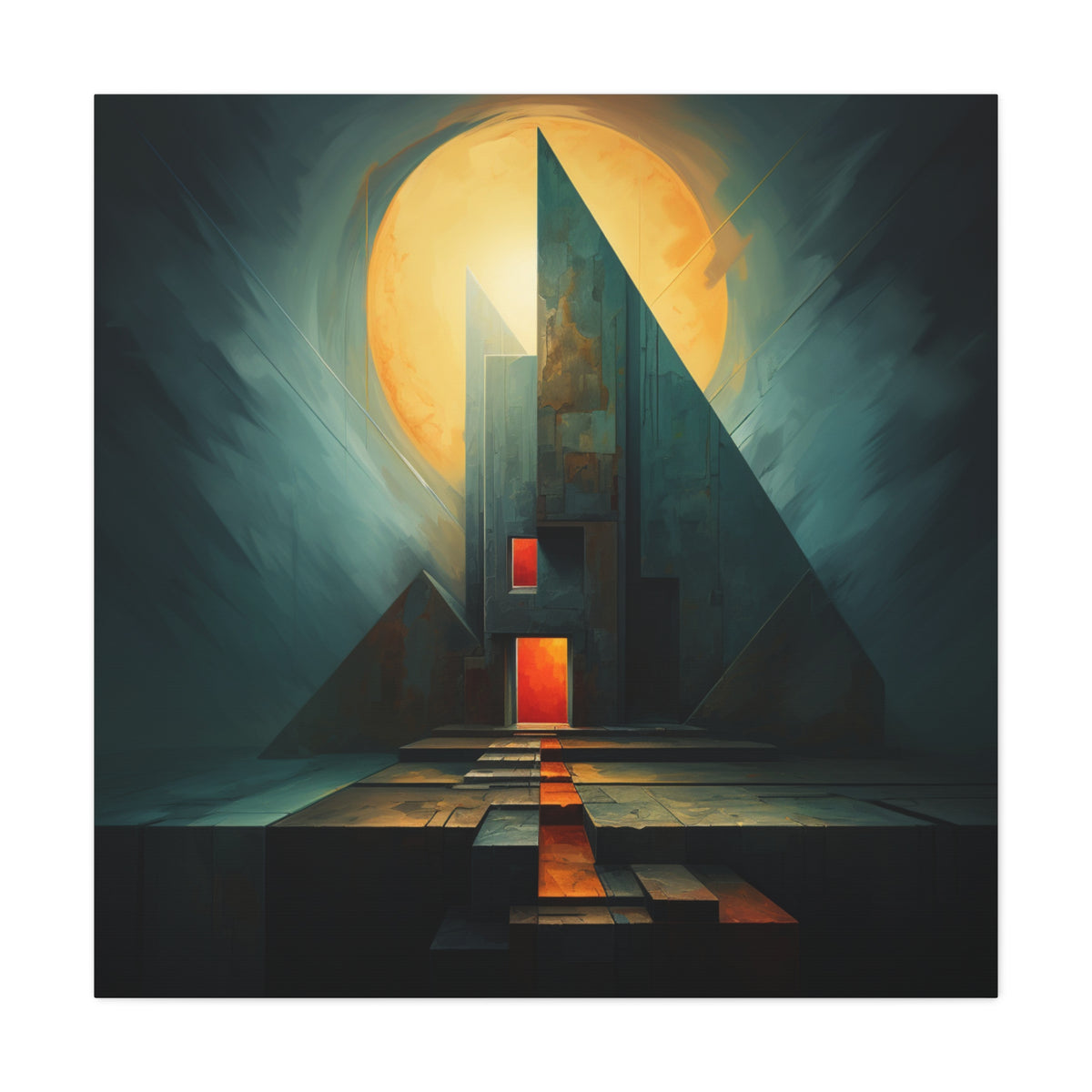Beacon at the Edge — Futuristic Architectural Abstract Wall Art