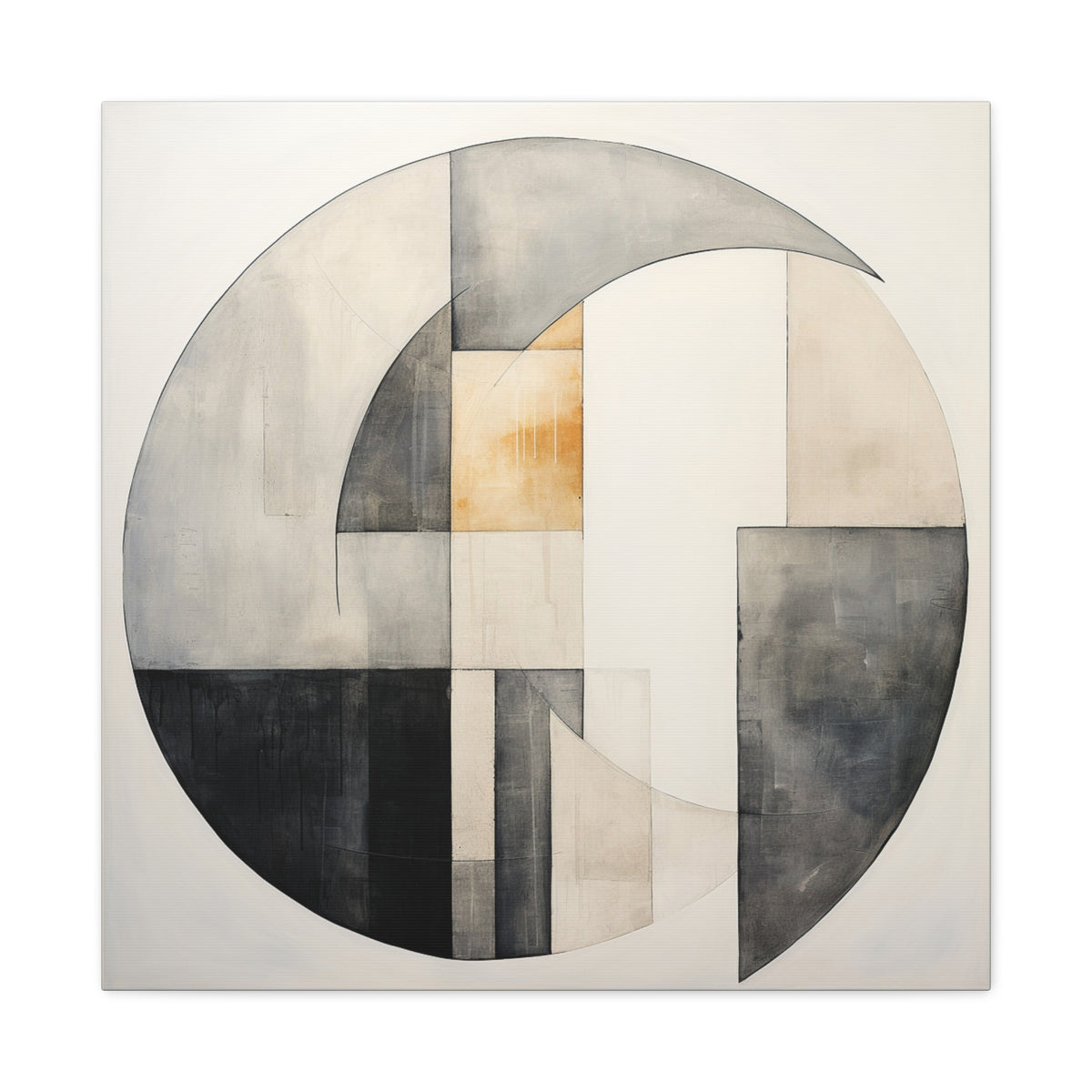 The Shape of Stillness — Minimalist Geometric Abstract Wall Art