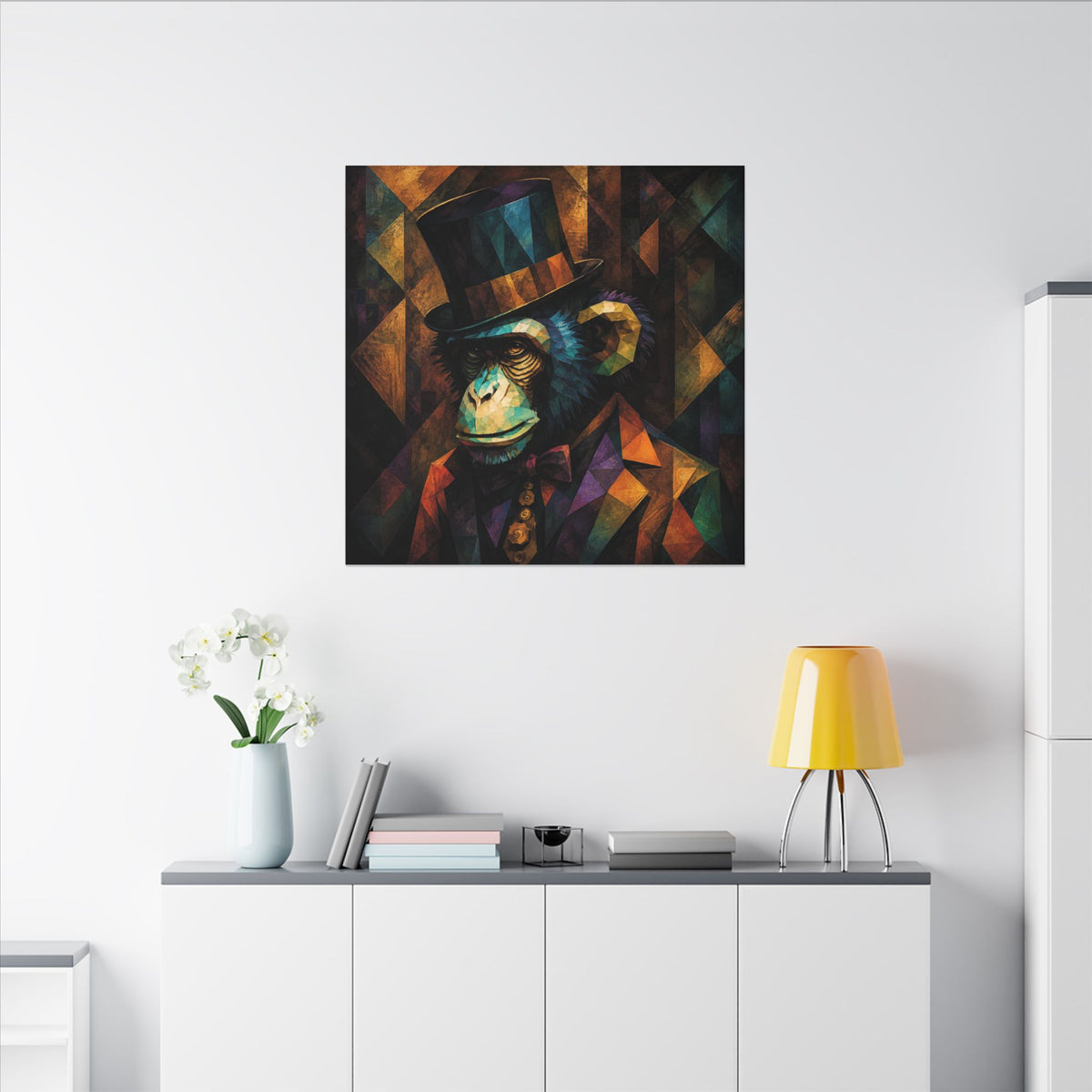 The Gentleman Primate — Cubist Chimpanzee Art Print
