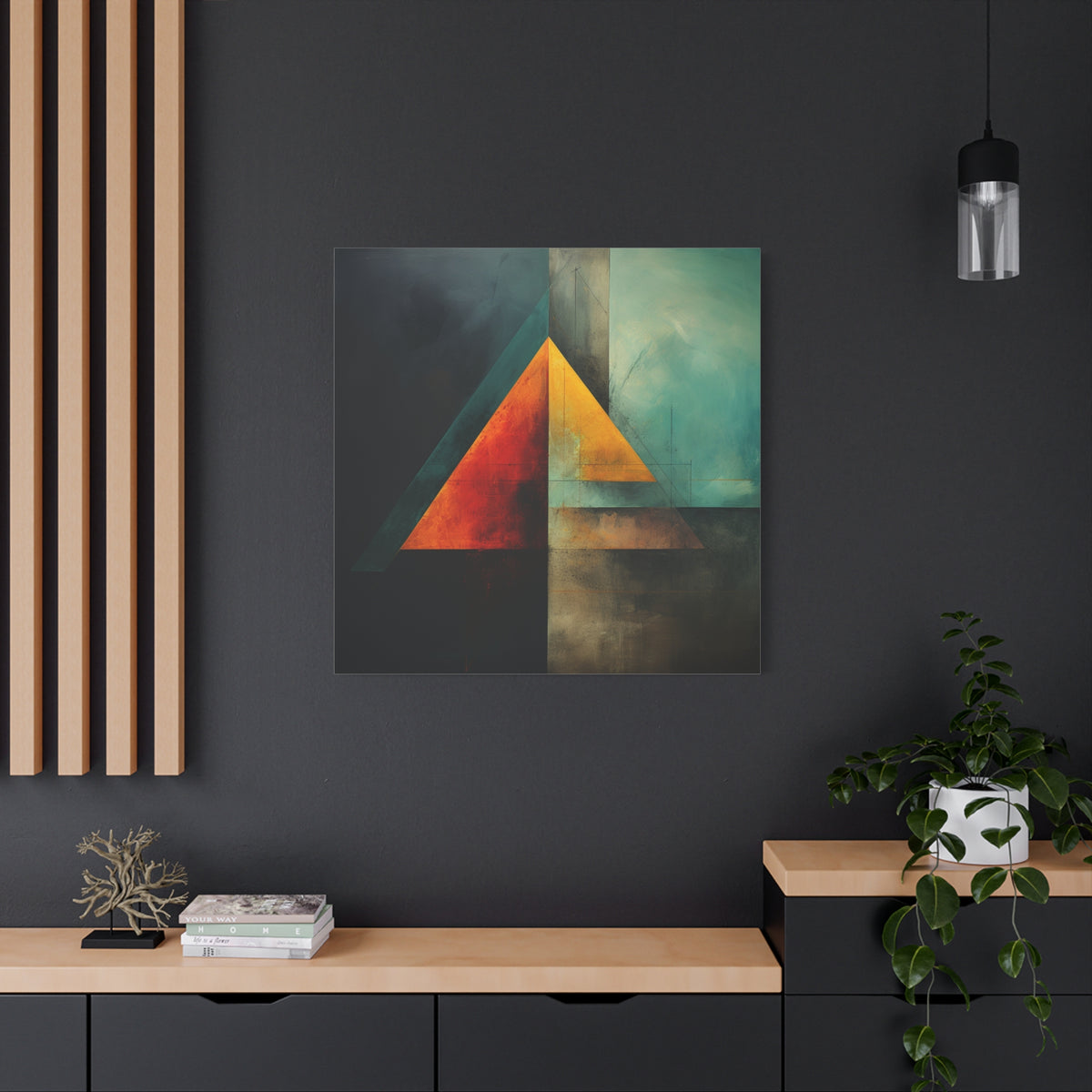 Point of Convergence — Modern Geometric Abstract Wall Art