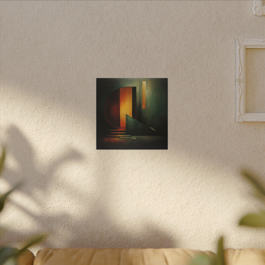 The Doorway Holds the Sun – Abstract Architectural Canvas Print