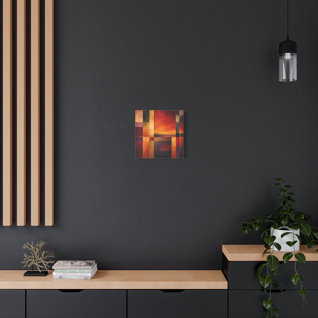 Afterglow Structure — Geometric Sunset Abstract Fine Art Print