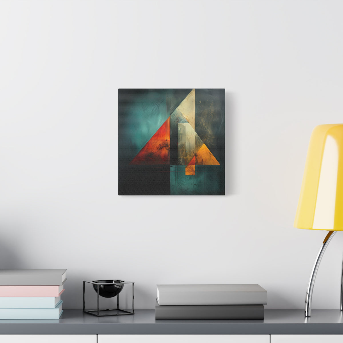 Geometry of Silence — Modern Geometric Abstract Wall Art