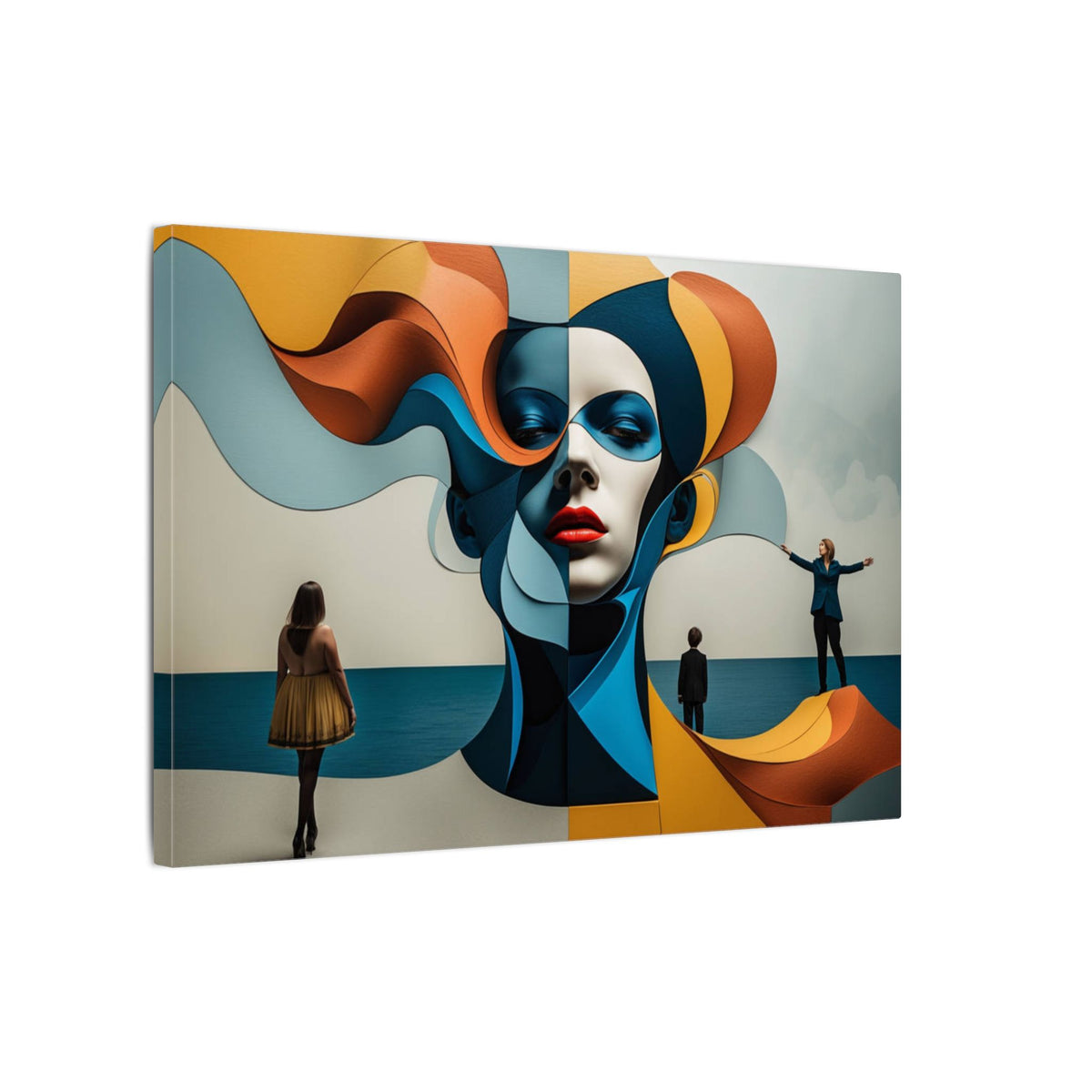 Between Tides – Modern Surreal Abstract Portrait Wall Art