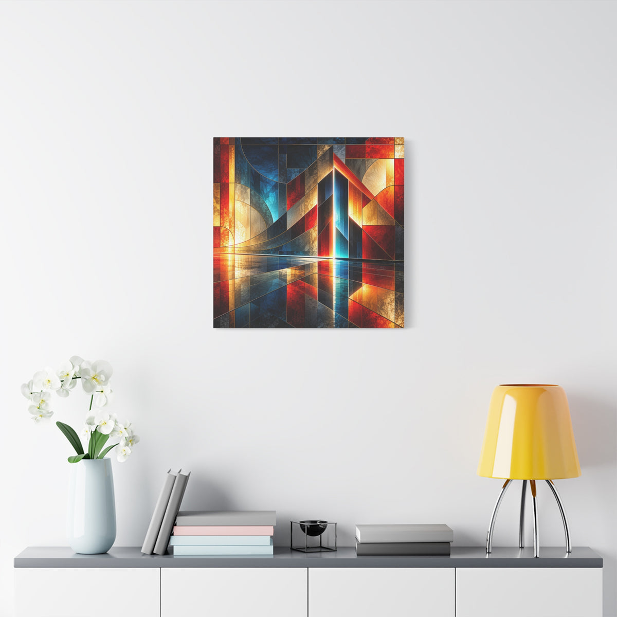Luminous Threshold — Architectural Geometric Abstract Fine Art Print