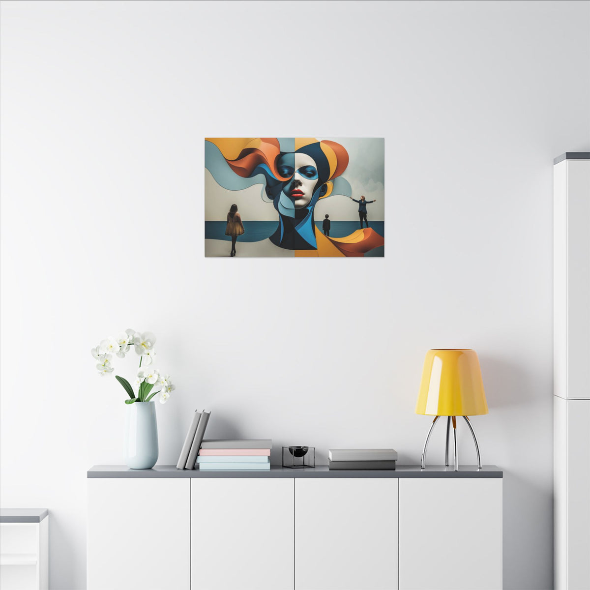 Between Tides – Modern Surreal Abstract Portrait Wall Art