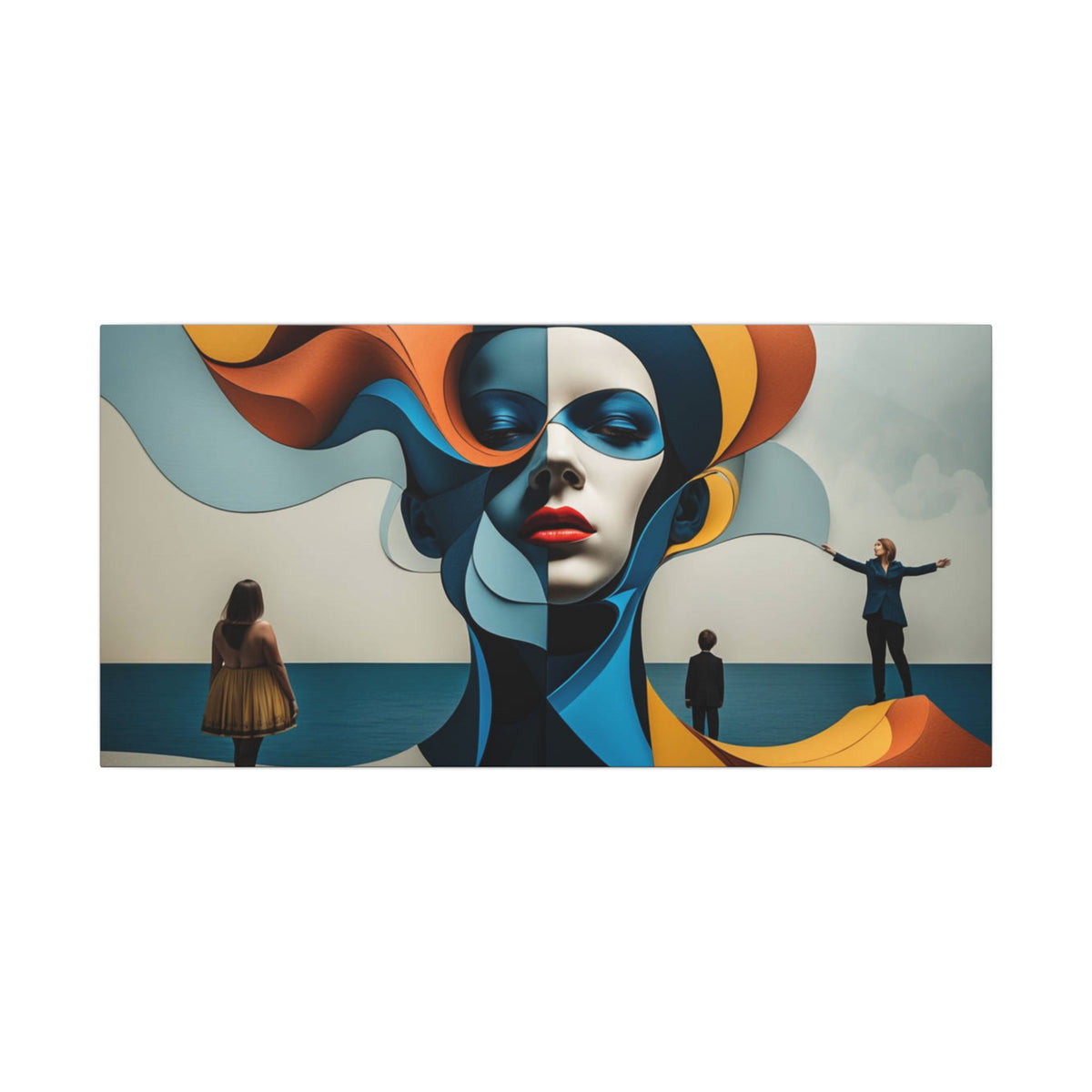 Between Tides – Modern Surreal Abstract Portrait Wall Art