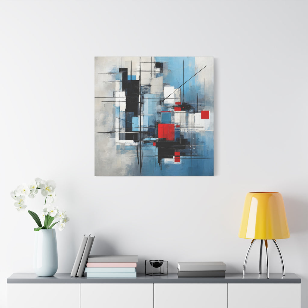 Signal Through Structure — Modern Geometric Abstract Fine Art Print