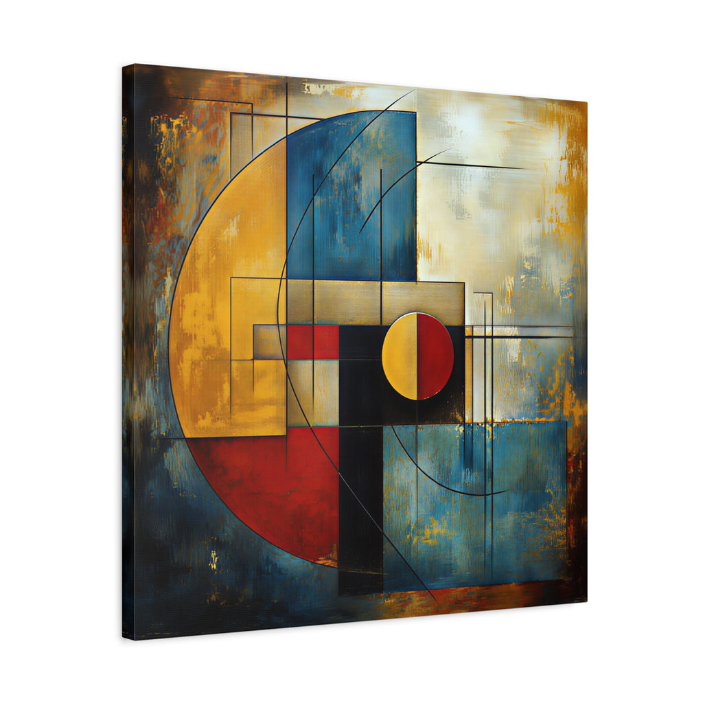 Golden Equilibrium — Geometric Abstract Fine Art Print