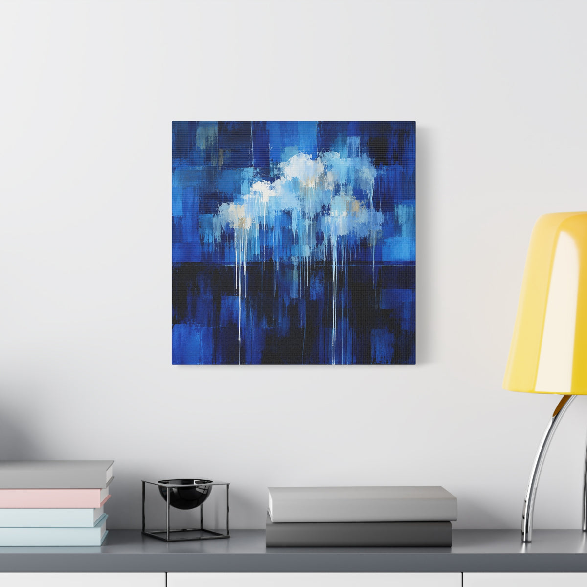 Quiet Storm — Atmospheric Blue Abstract Fine Art Print
