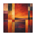 Afterglow Structure — Geometric Sunset Abstract Fine Art Print