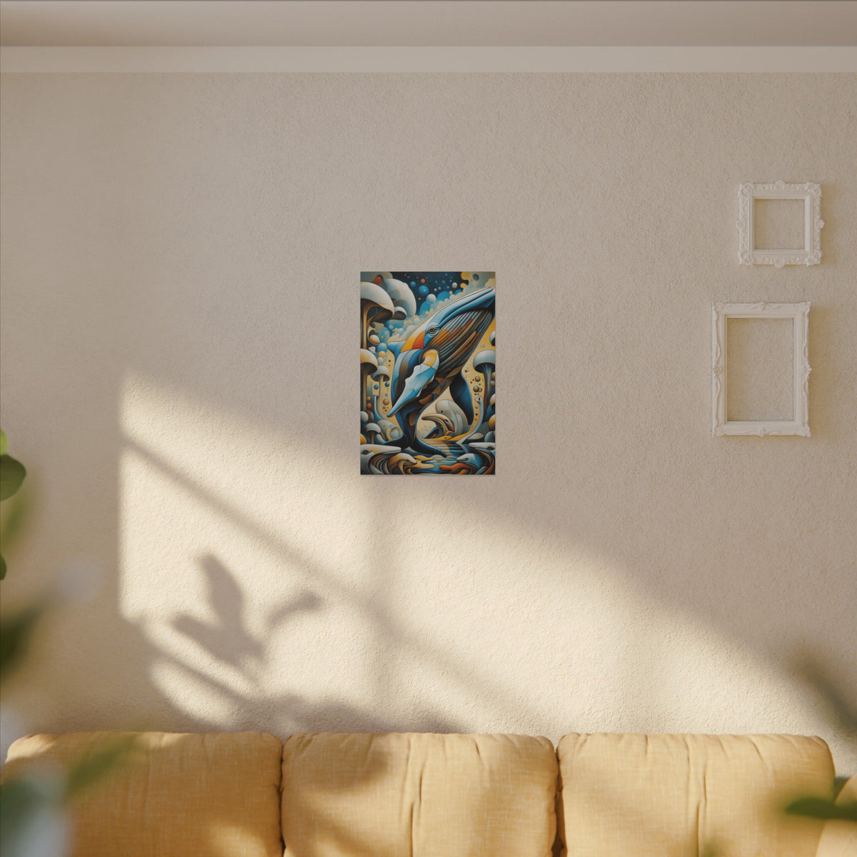 Where Giants Dream – Surreal Whale Canvas Print
