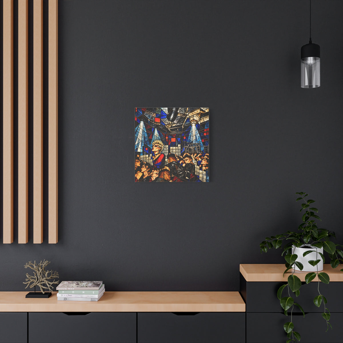 Feels Like #'s — Cubist Stained Glass Nightlife Fine Art Print