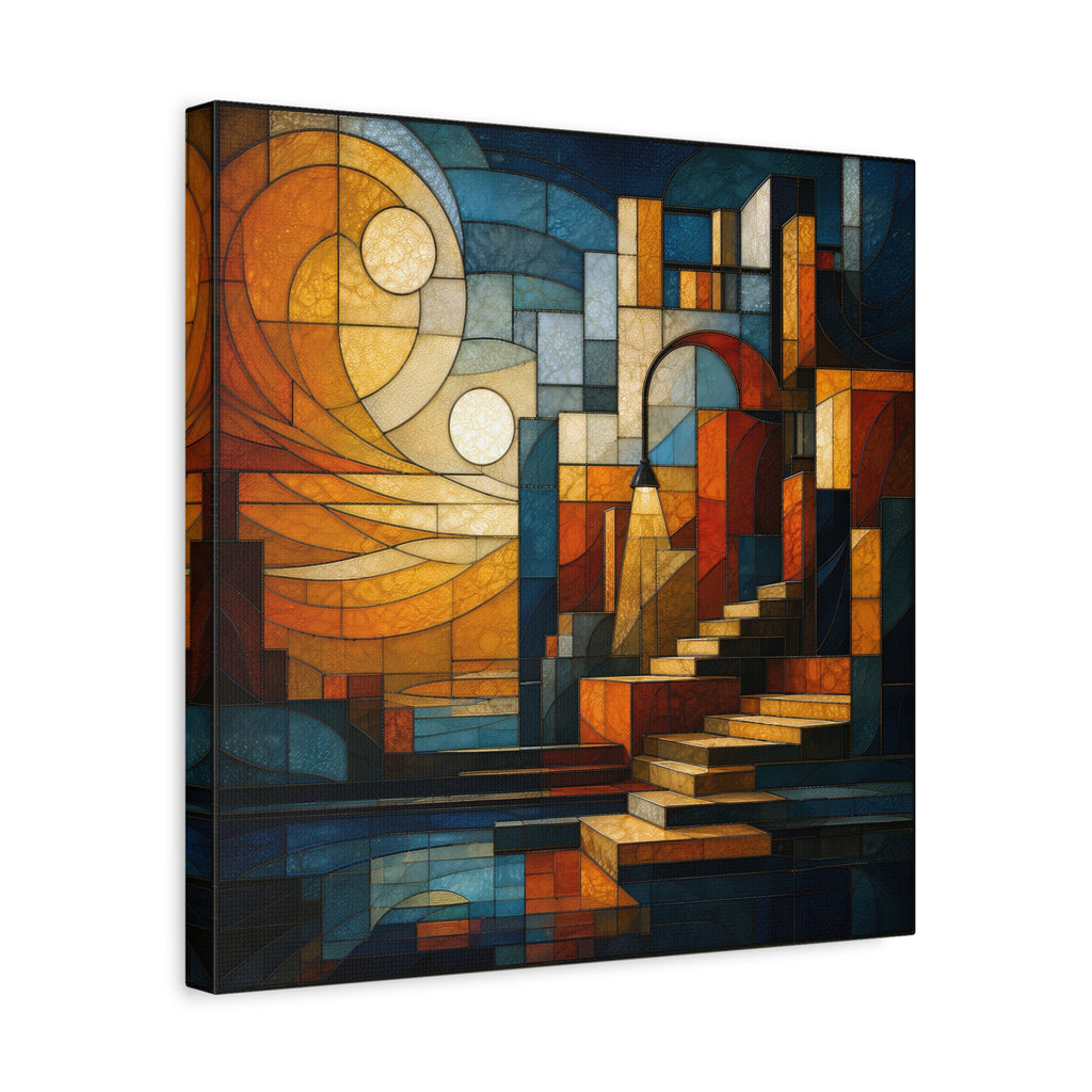 The Way Forward — Modern Architectural Stained Glass Abstract Wall Art