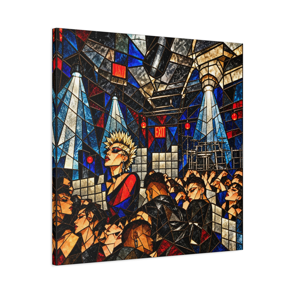 Feels Like #'s — Cubist Stained Glass Nightlife Fine Art Print