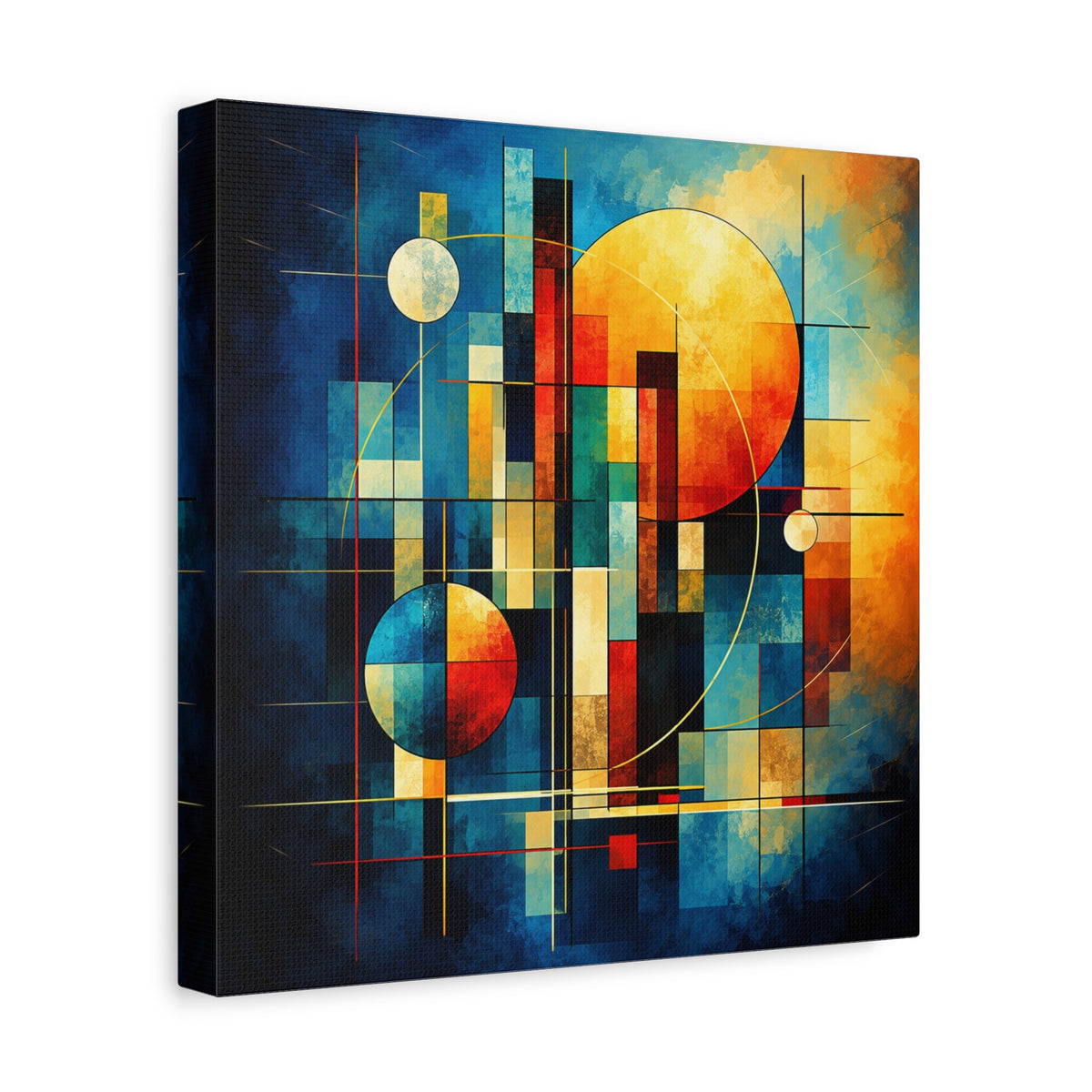 Solar Architecture — Modern Geometric Abstract Wall Art