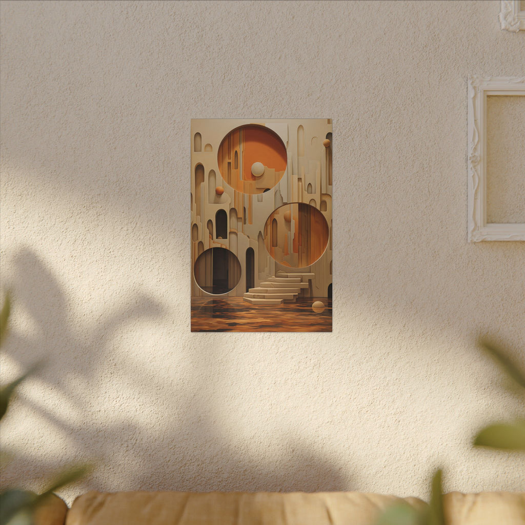 Rooms Beyond Time – Surreal Architectural Abstract Canvas Print