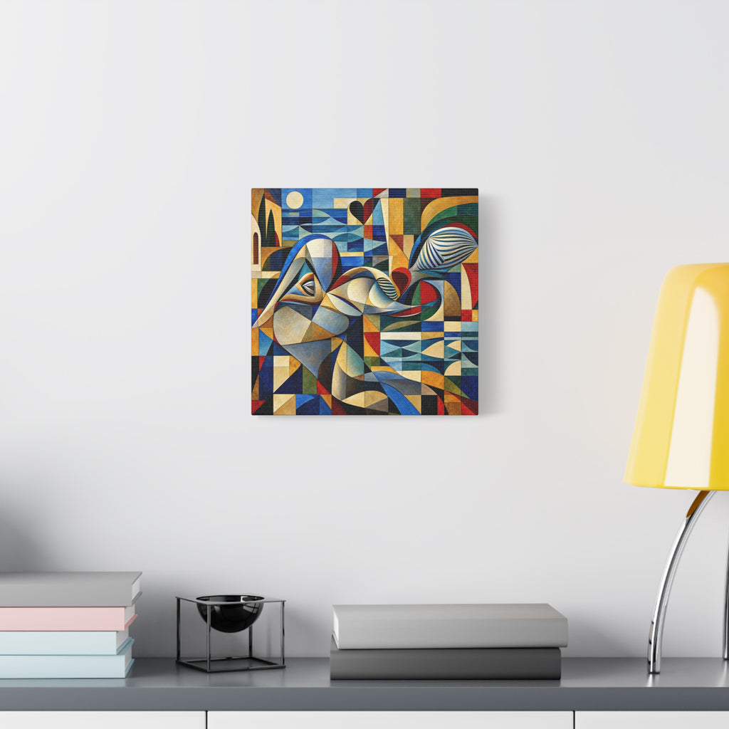 Moon Over Form — Cubist Coastal Abstract Fine Art Print