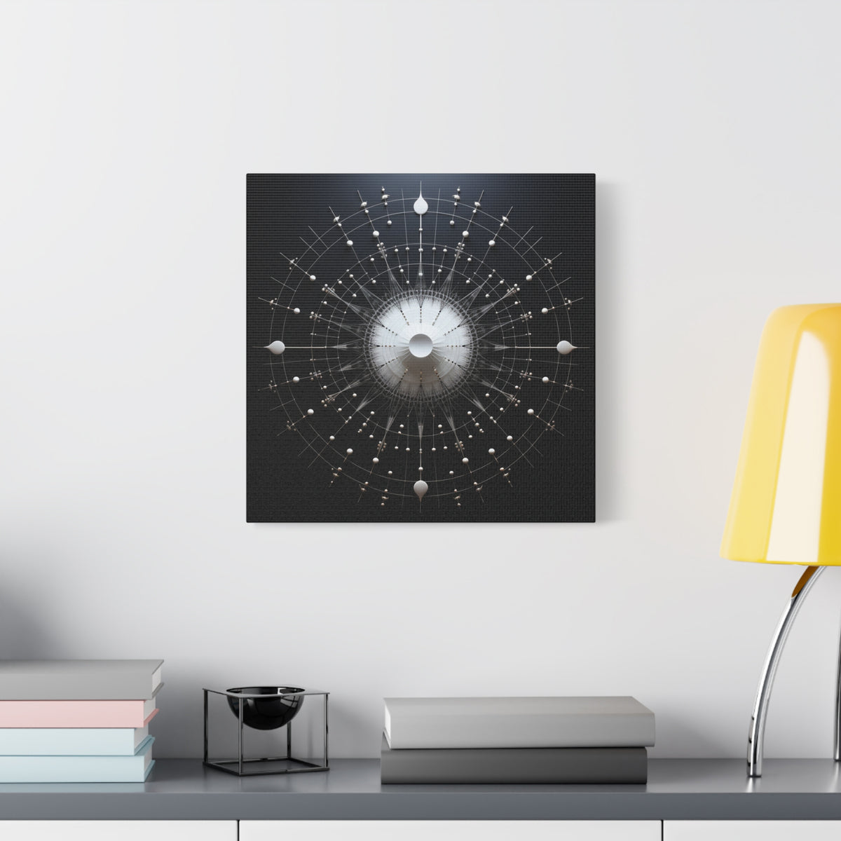 Celestial Measure — Monochrome Sacred Geometry Wall Art