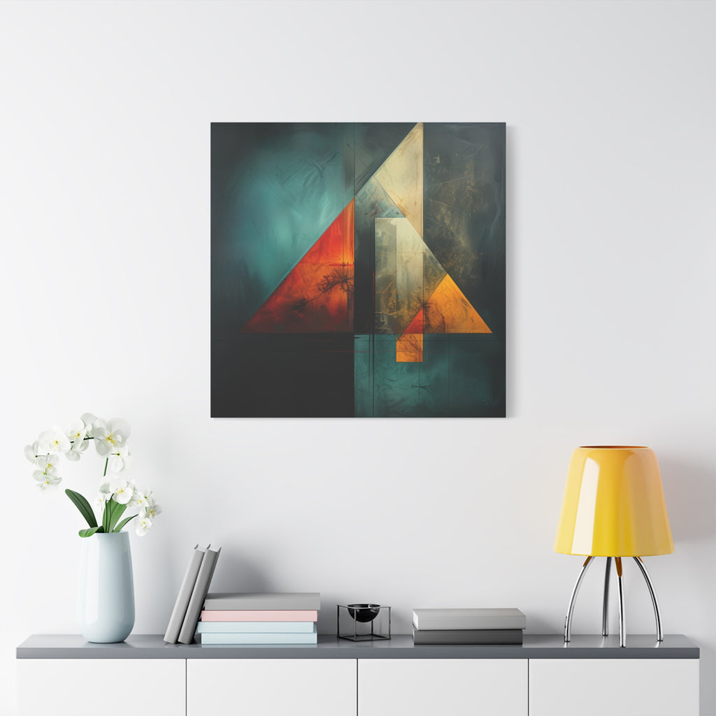 Geometry of Silence — Modern Geometric Abstract Wall Art