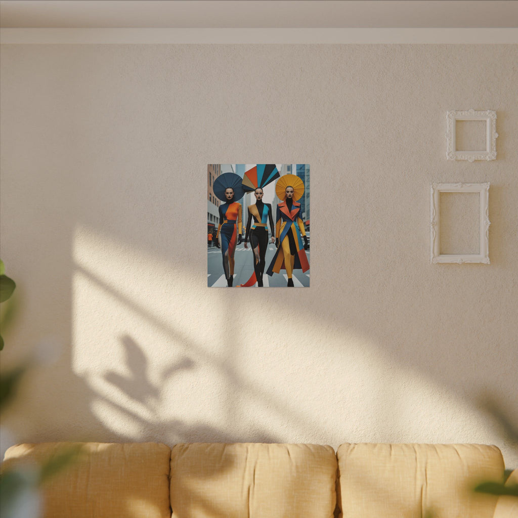 Future Ceremony – Avant-Garde Fashion Trio Canvas Print