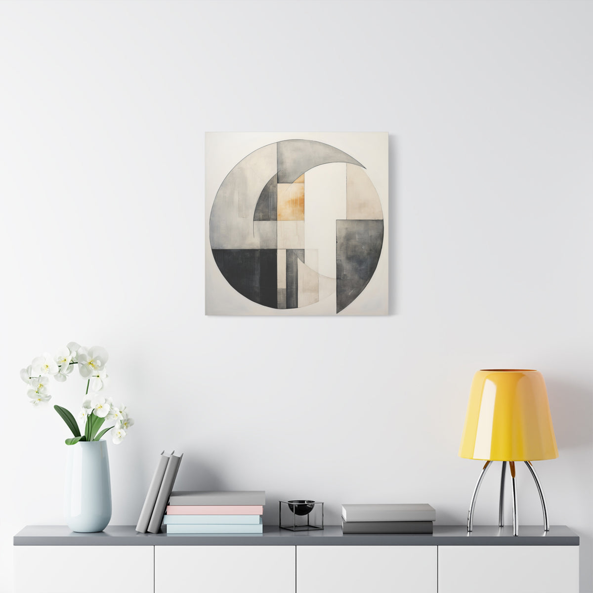 The Shape of Stillness — Minimalist Geometric Abstract Wall Art