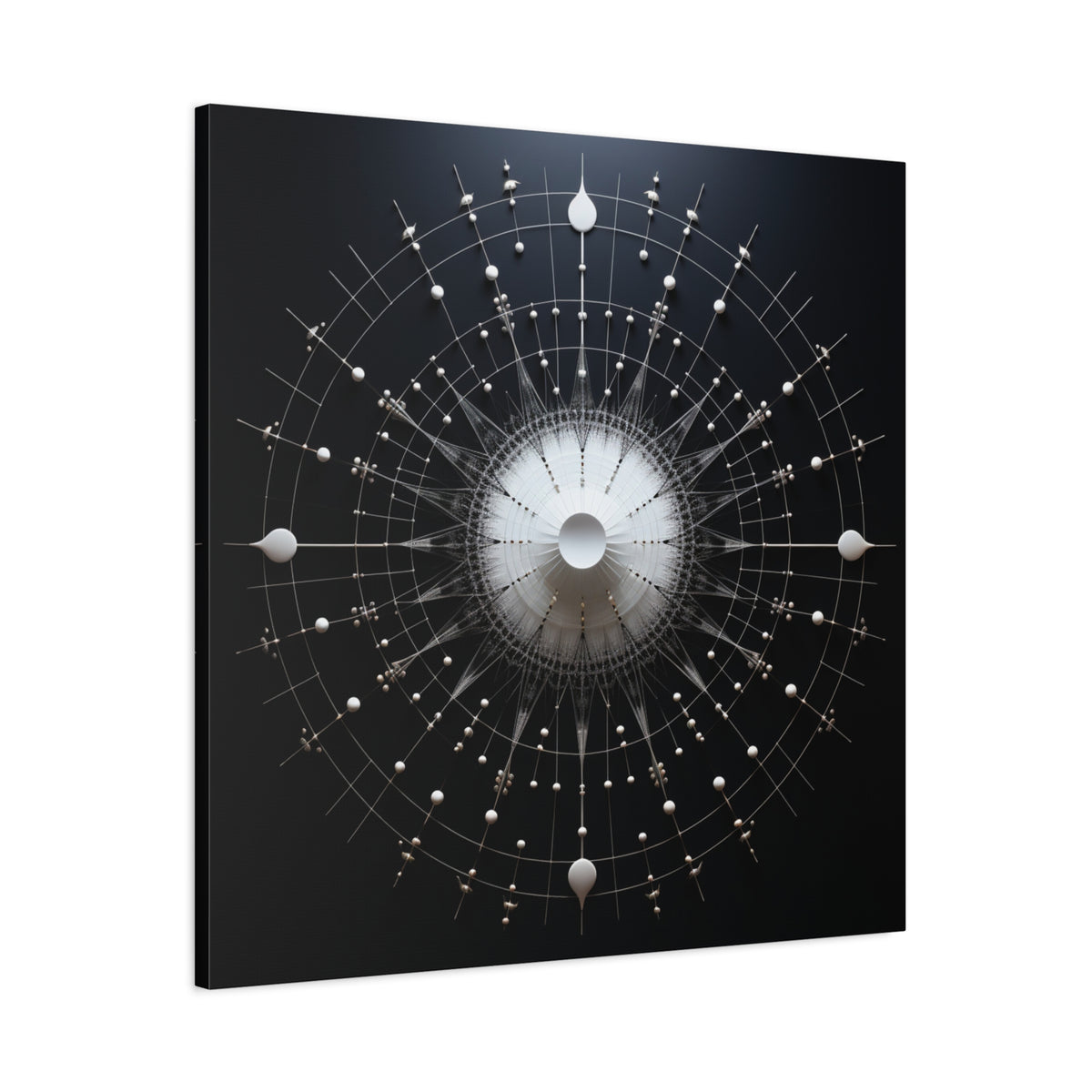 Celestial Measure — Monochrome Sacred Geometry Wall Art