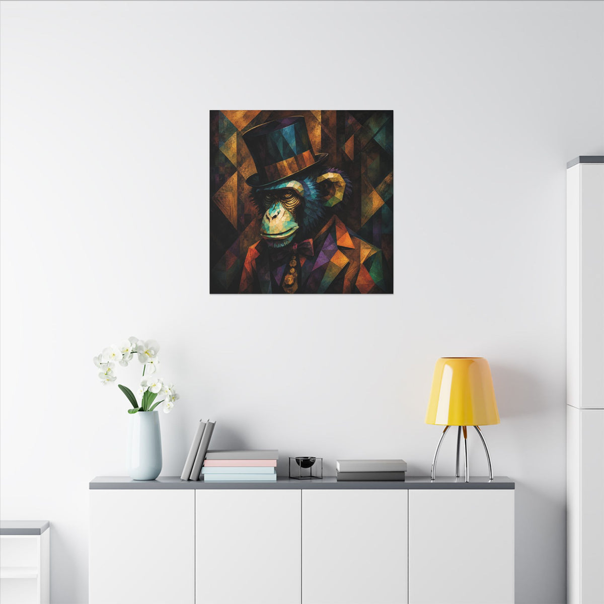The Gentleman Primate — Cubist Chimpanzee Art Print