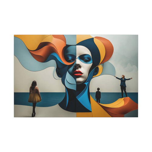 Between Tides – Modern Surreal Abstract Portrait Wall Art
