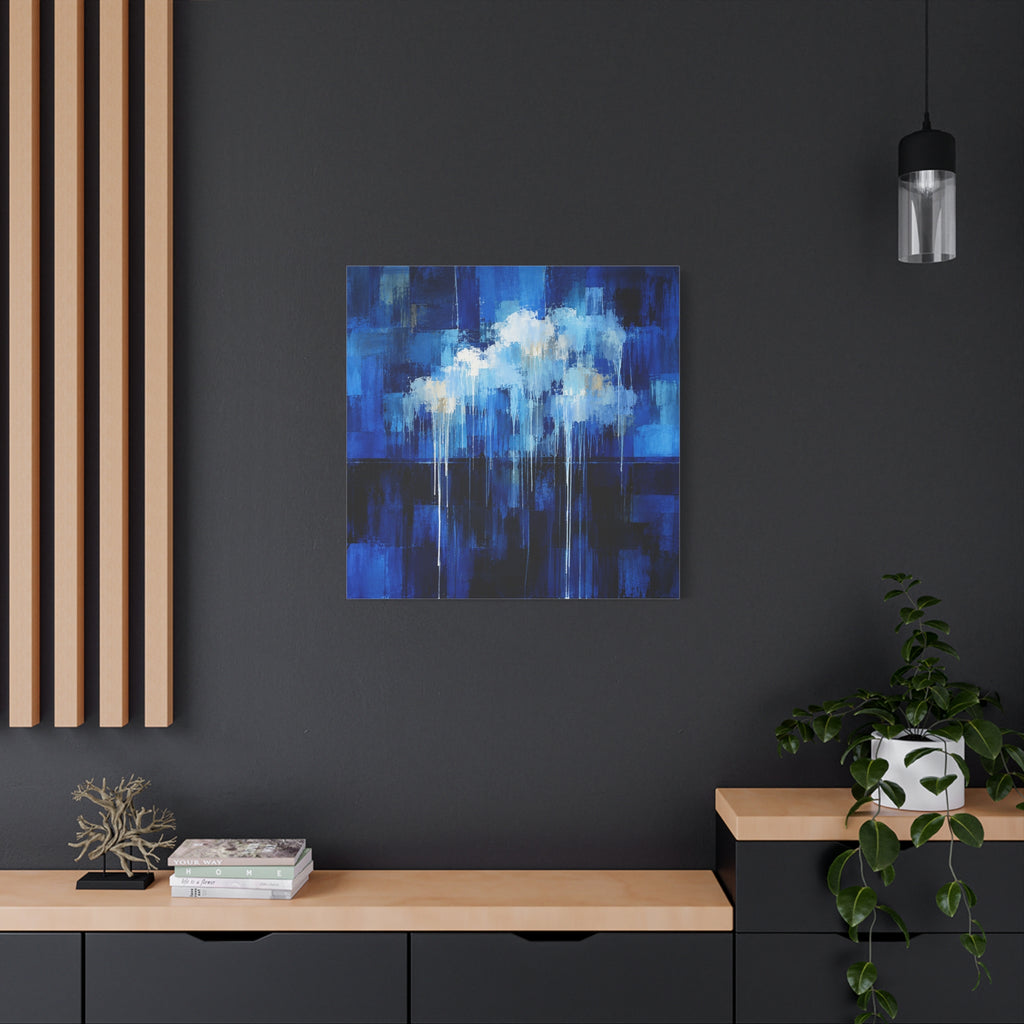 Quiet Storm — Atmospheric Blue Abstract Fine Art Print