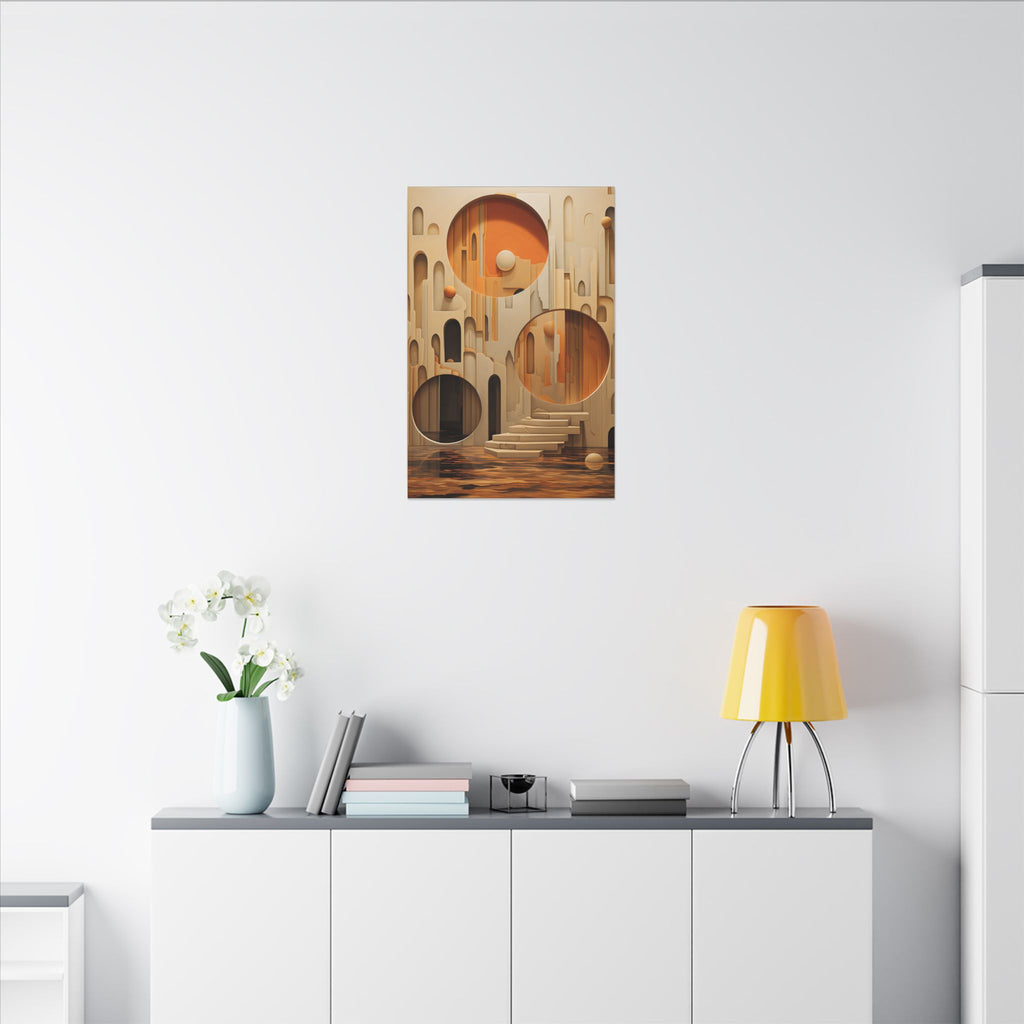 Rooms Beyond Time – Surreal Architectural Abstract Canvas Print