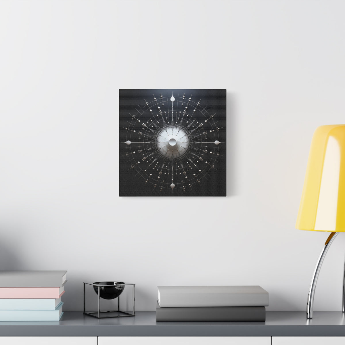 Celestial Measure — Monochrome Sacred Geometry Wall Art