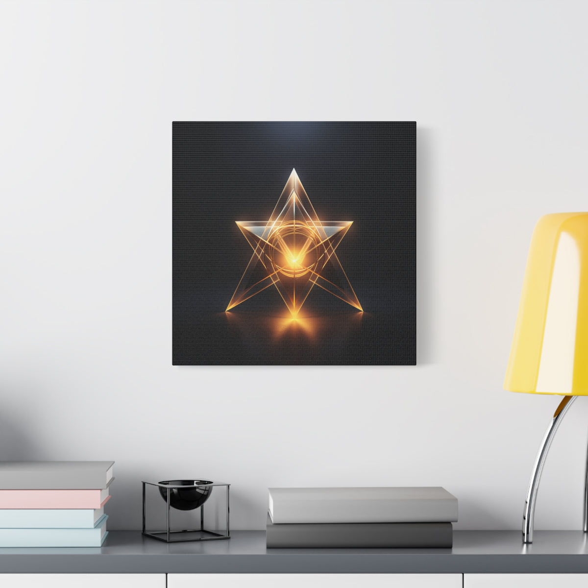 Star of Becoming — Futuristic Sacred Geometry Wall Art